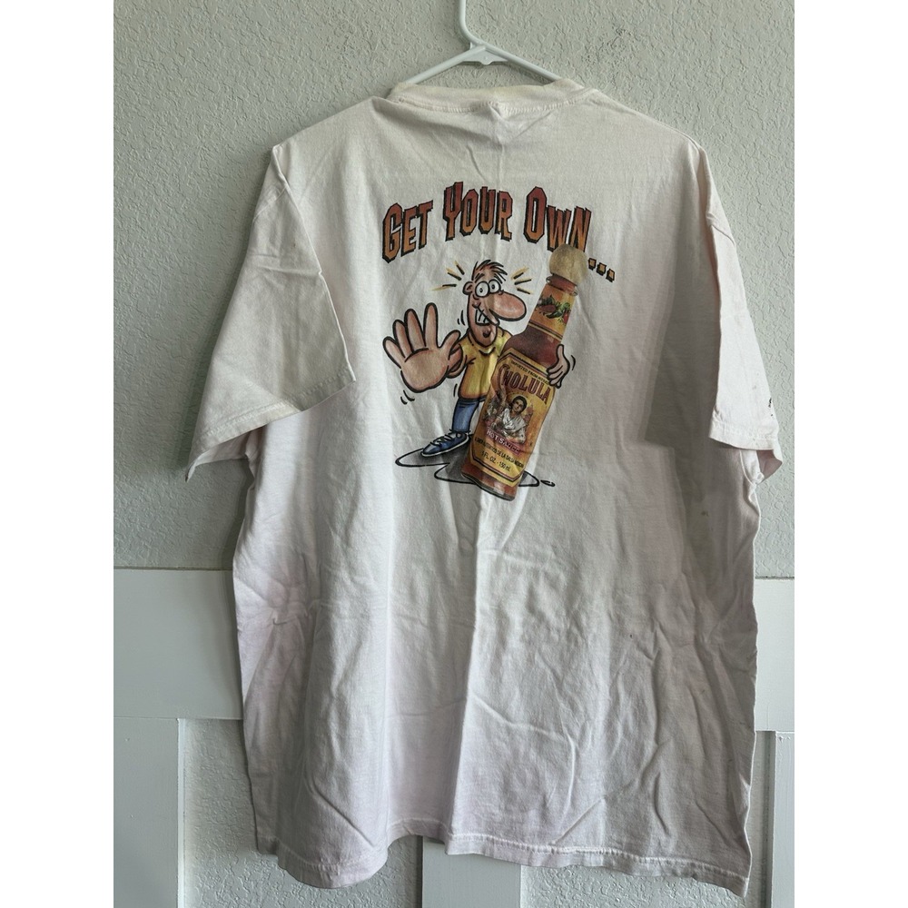 Vintage Y2K Cholula Mexican Hot Sauce Shirt XL Get Your Own White